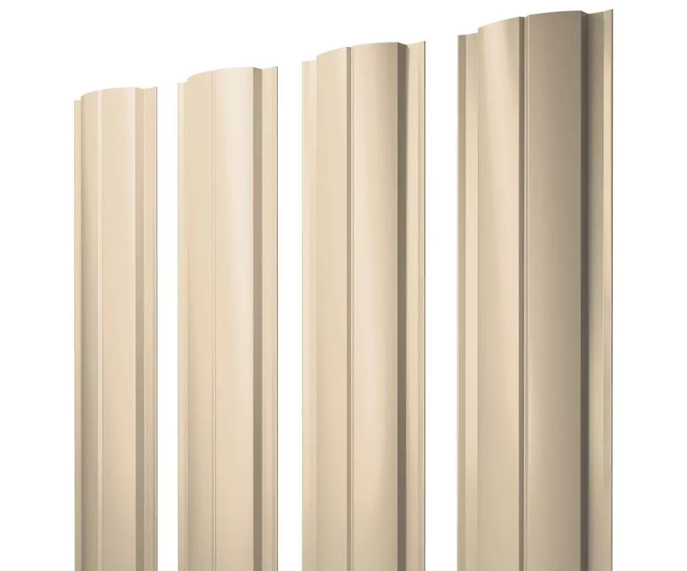 Штакетник Полукруглый Slim с прямым резом 0,45 Drap TX RAL 1015 светлая слоновая кость купить в краснодаре