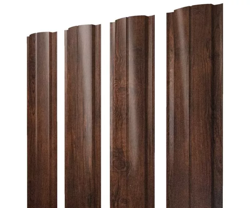Штакетник Полукруглый Slim с прямым резом 0,45 Print-Double Premium Cherry Wood Dark F купить в краснодаре