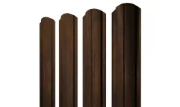 Штакетник Полукруглый Slim с прямым резом 0,45 Print Elite Chestnut Wood. Артикул: 39206