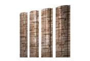 Штакетник Полукруглый Slim с прямым резом 0,45 Print Elite Sand Stone TwinColor – Купить оптом и в розницу
