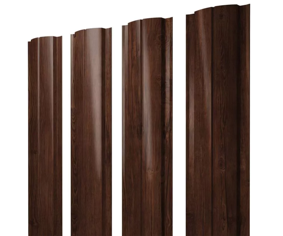 Штакетник Полукруглый Slim с прямым резом 0,45 Print Premium Cherry Wood купить в краснодаре