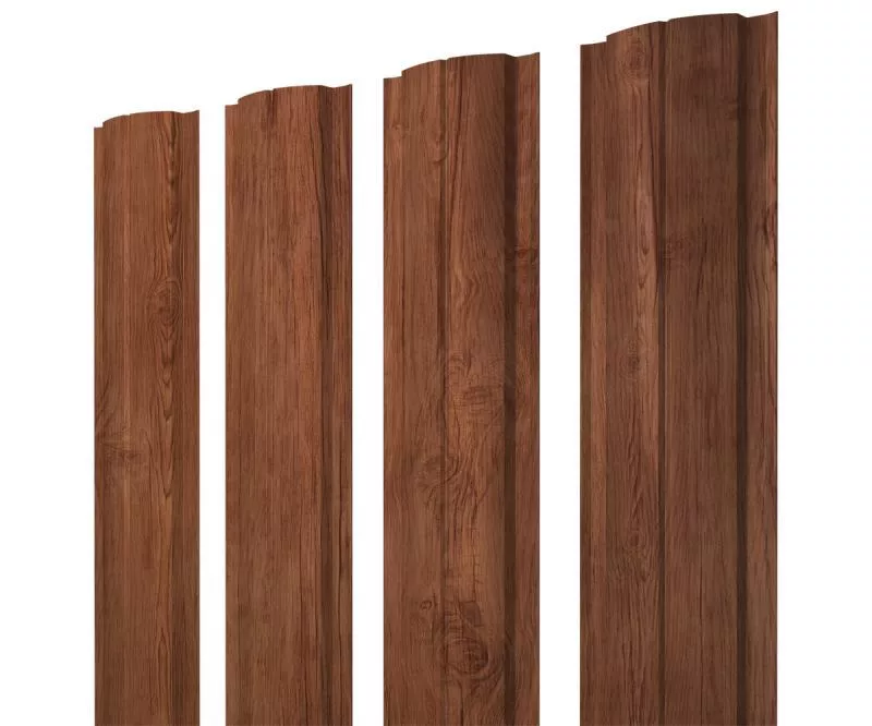 Штакетник Полукруглый Slim с прямым резом 0,45 Print Premium Rowan Wood Intense FTC купить в краснодаре