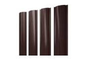 Штакетник Полукруглый Slim с прямым резом 0,5 GreenCoat Pural BT RR 887 шоколадно-коричневый (RAL 8017 шоколад) – Купить оптом и в розницу