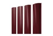 Штакетник Полукруглый Slim с прямым резом 0,5 Satin Matt RAL 3005 красное вино – Купить оптом и в розницу