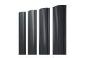 Штакетник Полукруглый Slim с прямым резом 0,5 Satin Matt RAL 7016 антрацитово-серый – Купить оптом и в розницу