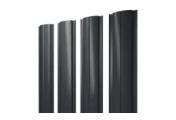 Штакетник Полукруглый Slim с прямым резом 0,5 Satin Matt TX RAL 7016 антрацитово-серый – Купить оптом и в розницу