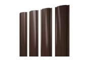 Штакетник Полукруглый Slim с прямым резом 0,5 Satin Matt TX RAL 8017 шоколад – Купить оптом и в розницу