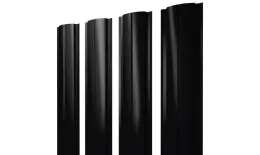 Штакетник Полукруглый Slim с прямым резом 0,5 Satin Matt TX RAL 9005 черный. Цена: 166 руб. Артикул: 46158