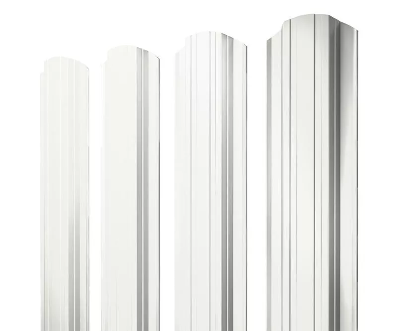 Штакетник Прямоугольный фигурный 0,45 PE RAL 9003 сигнальный белый купить в краснодаре