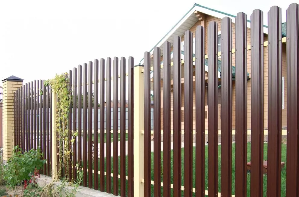 Штакетник Прямоугольный фигурный 0,45 Print Elite Chestnut Wood TwinColor купить в краснодаре