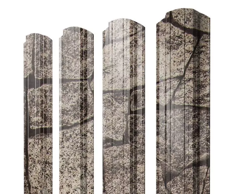 Штакетник Прямоугольный фигурный 0,45 Print Elite King Stone TwinColor купить в краснодаре