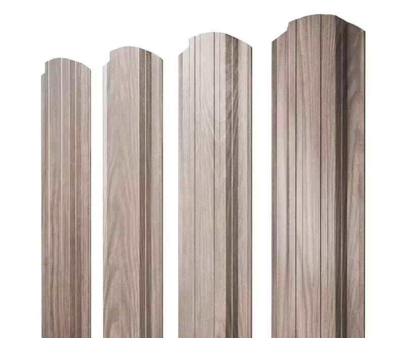 Штакетник Прямоугольный фигурный 0,45 Print Elite White Wood TwinColor купить в краснодаре