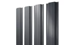 Штакетник Прямоугольный с прямым резом 0,4 PE-Matt-Double RAL 7024 мокрый асфальт. Цена: 113 руб. Артикул: 46446