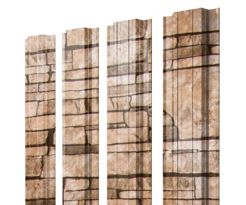 Штакетник Прямоугольный с прямым резом 0,45 Print Elite Sand Stone TwinColor купить в краснодаре