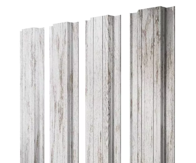 Штакетник Прямоугольный с прямым резом 0,45 Print Elite Snow Wood TwinColor купить в краснодаре