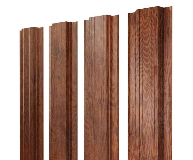 Штакетник Прямоугольный с прямым резом 0,45 Print Premium Golden Wood Fresh TwinColor купить в краснодаре