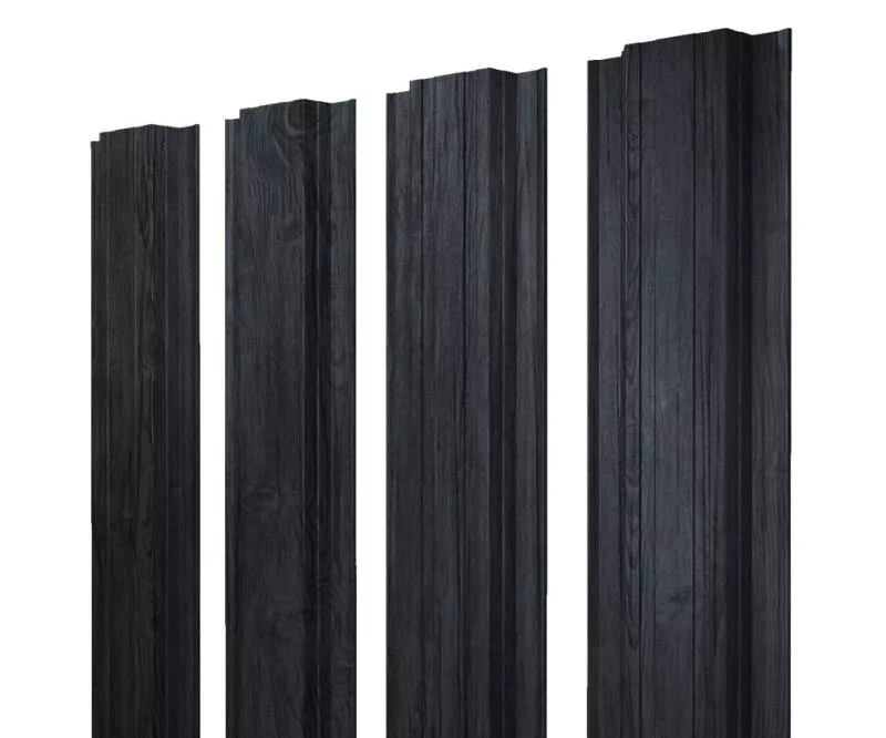 Штакетник Прямоугольный с прямым резом 0,45 Print Premium Grey Wood TwinColor купить в краснодаре