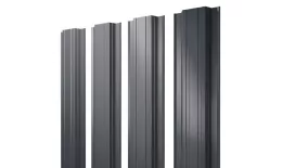 Штакетник Прямоугольный с прямым резом 0,5 Satin RAL 7024 мокрый асфальт. Цена: 141 руб. Артикул: 38980