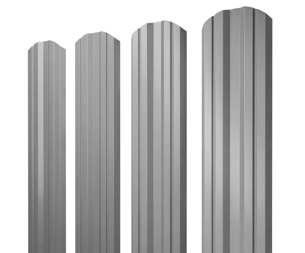 Штакетник Twin фигурный 0,45 Drap RAL 7004 сигнальный серый купить в краснодаре