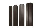 Штакетник Twin фигурный 0,45 Drap ST RR 32 темно-коричневый – Купить оптом и в розницу