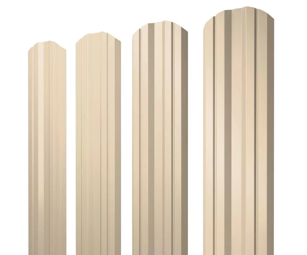 Штакетник Twin фигурный 0,45 Drap TX RAL 1015 светлая слоновая кость купить в краснодаре