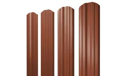Штакетник Twin фигурный 0,45 Drap TX RAL 8004 терракота. Цена: 105 руб. Артикул: 38087