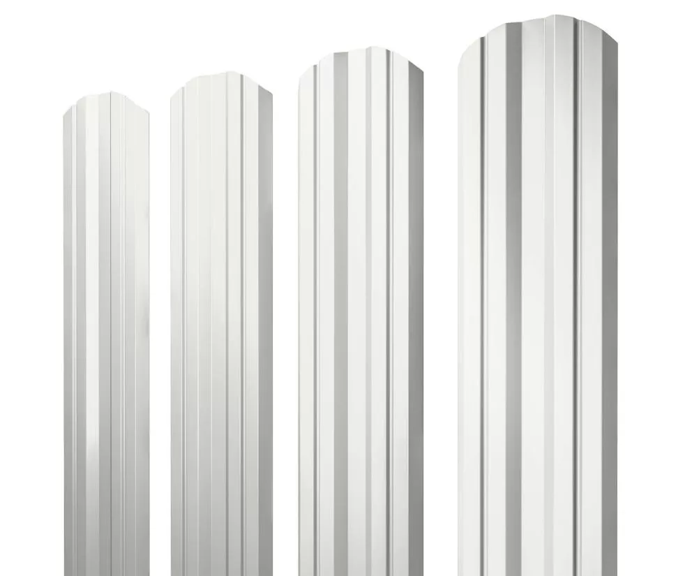 Штакетник Twin фигурный 0,45 Drap TX RAL 9003 сигнальный белый купить в краснодаре