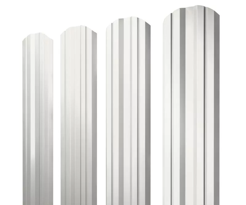 Штакетник Twin фигурный 0,45 PE-Double RAL 9003 сигнальный белый купить в краснодаре