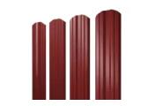 Штакетник Twin фигурный 0,45 PE RAL 3011 коричнево-красный – Купить оптом и в розницу