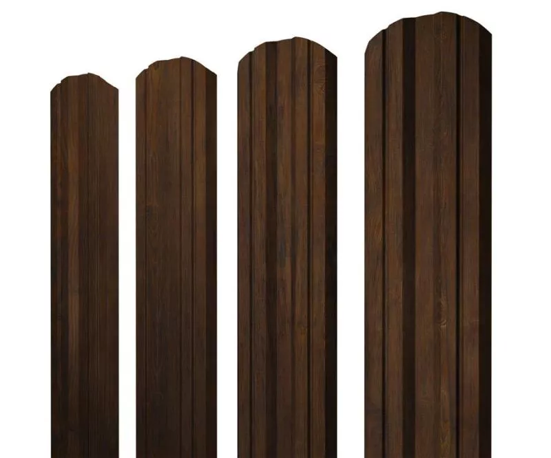 Штакетник Twin фигурный 0,45 Print Elite Chestnut Wood TwinColor купить в краснодаре