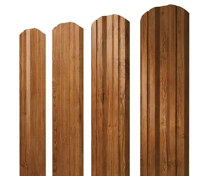 Штакетник Twin фигурный 0,45 Print Elite Golden Wood TwinColor купить в краснодаре