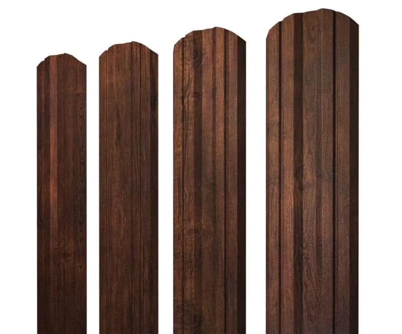 Штакетник Twin фигурный 0,45 Print Premium Cherry Wood Dark FTC купить в краснодаре