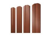 Штакетник Twin фигурный 0,5 Velur X RAL 8004 терракота – Купить оптом и в розницу