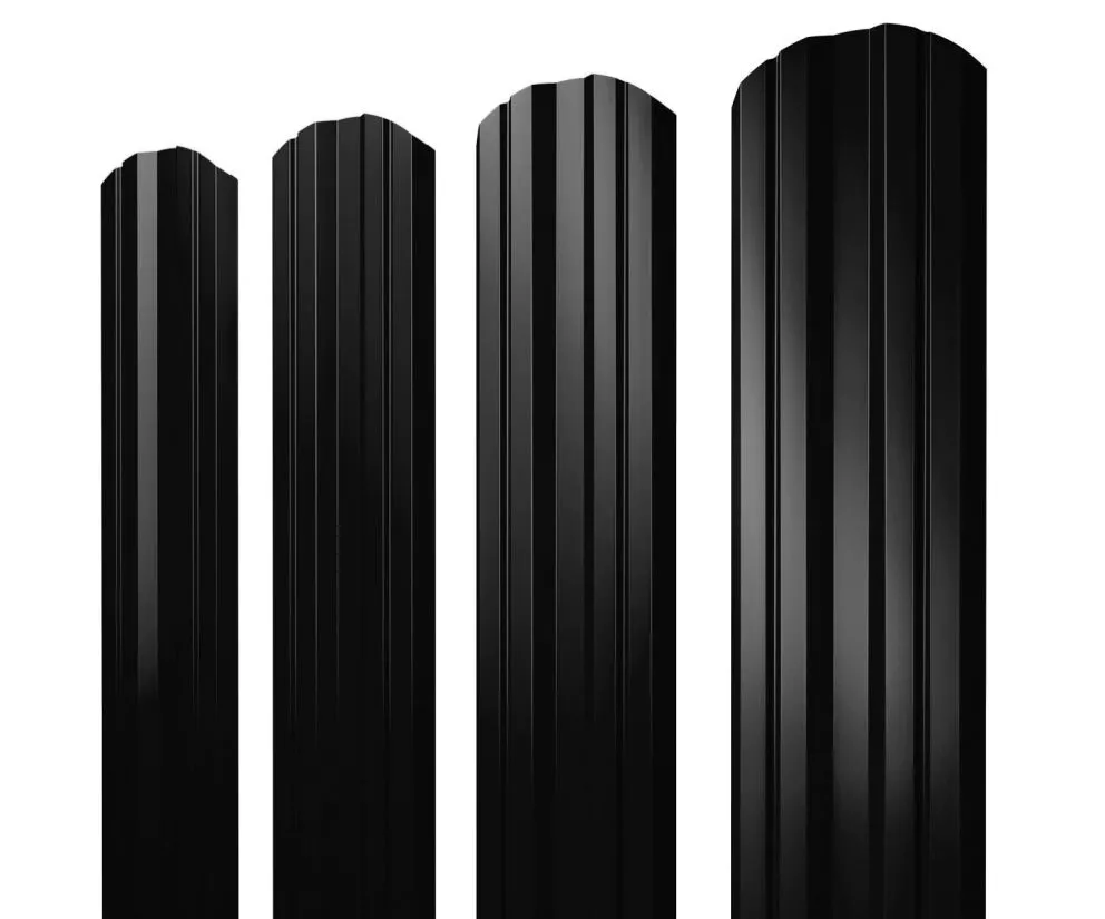 Штакетник Twin фигурный 0,5 Velur X RAL 9005 черный купить в краснодаре