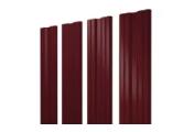 Штакетник Twin с прямым резом 0,4 PE RAL 3005 красное вино – Купить оптом и в розницу
