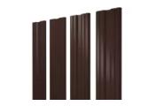 Штакетник Twin с прямым резом 0,45 Drap TwinColor RAL 8017 шоколад – Купить оптом и в розницу