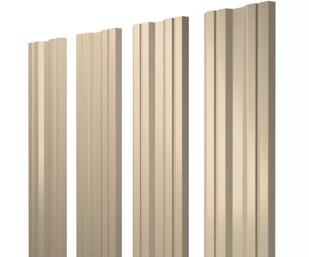 Штакетник Twin с прямым резом 0,45 Drap TX RAL 1015 светлая слоновая кость купить в краснодаре