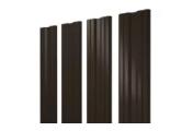 Штакетник Twin с прямым резом 0,45 PE-Double RR 32 темно-коричневый – Купить оптом и в розницу