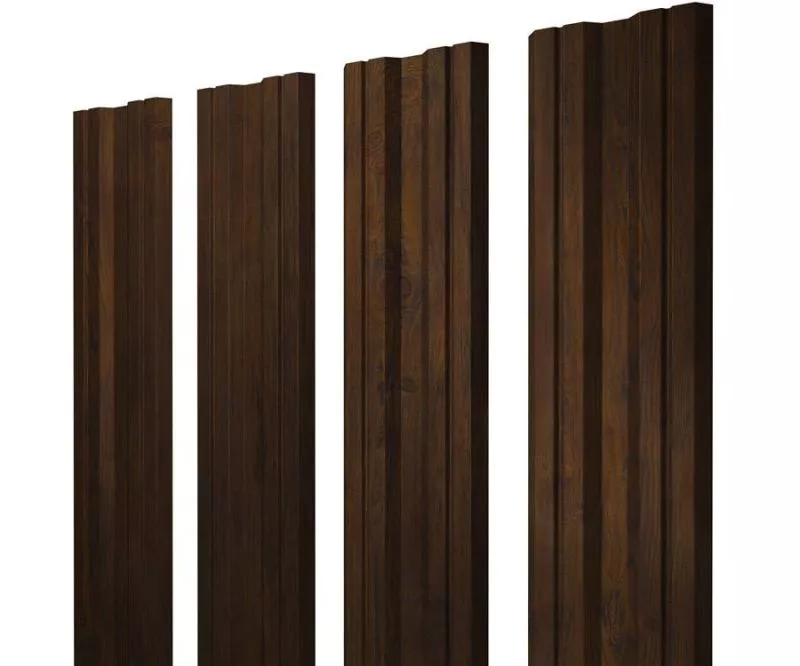 Штакетник Twin с прямым резом 0,45 Print Elite Chestnut Wood купить в краснодаре