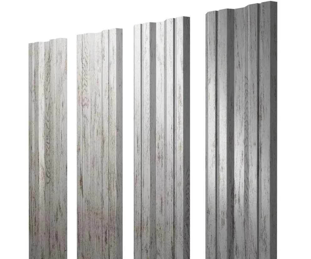 Штакетник Twin с прямым резом 0,45 Print Elite Snow Wood Twin с прямым резомColor купить в краснодаре