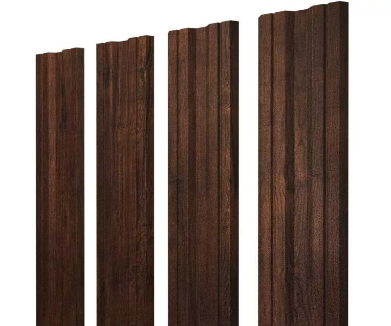 Штакетник Twin с прямым резом 0,45 Print Premium Cherry Wood Dark FTC купить в краснодаре