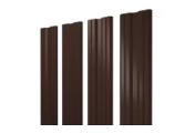 Штакетник Twin с прямым резом 0,5 Drap TX RAL 8017 шоколад – Купить оптом и в розницу