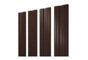 Штакетник Twin с прямым резом 0,5 PurPro RAL 8017 шоколад – Купить оптом и в розницу