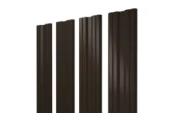 Штакетник Twin с прямым резом 0,5 PurPro RR 32 темно-коричневый – Купить оптом и в розницу