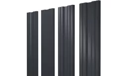 Штакетник Twin с прямым резом 0,5 Satin Matt RAL 7024 мокрый асфальт. Цена: 140 руб. Артикул: 38050