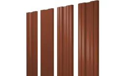 Штакетник Twin с прямым резом 0,5 Satin Matt TX RAL 8004 терракота. Цена: 141 руб. Артикул: 39270