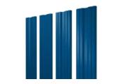Штакетник Twin с прямым резом 0,5 Satin RAL 5005 сигнальный синий – Купить оптом и в розницу