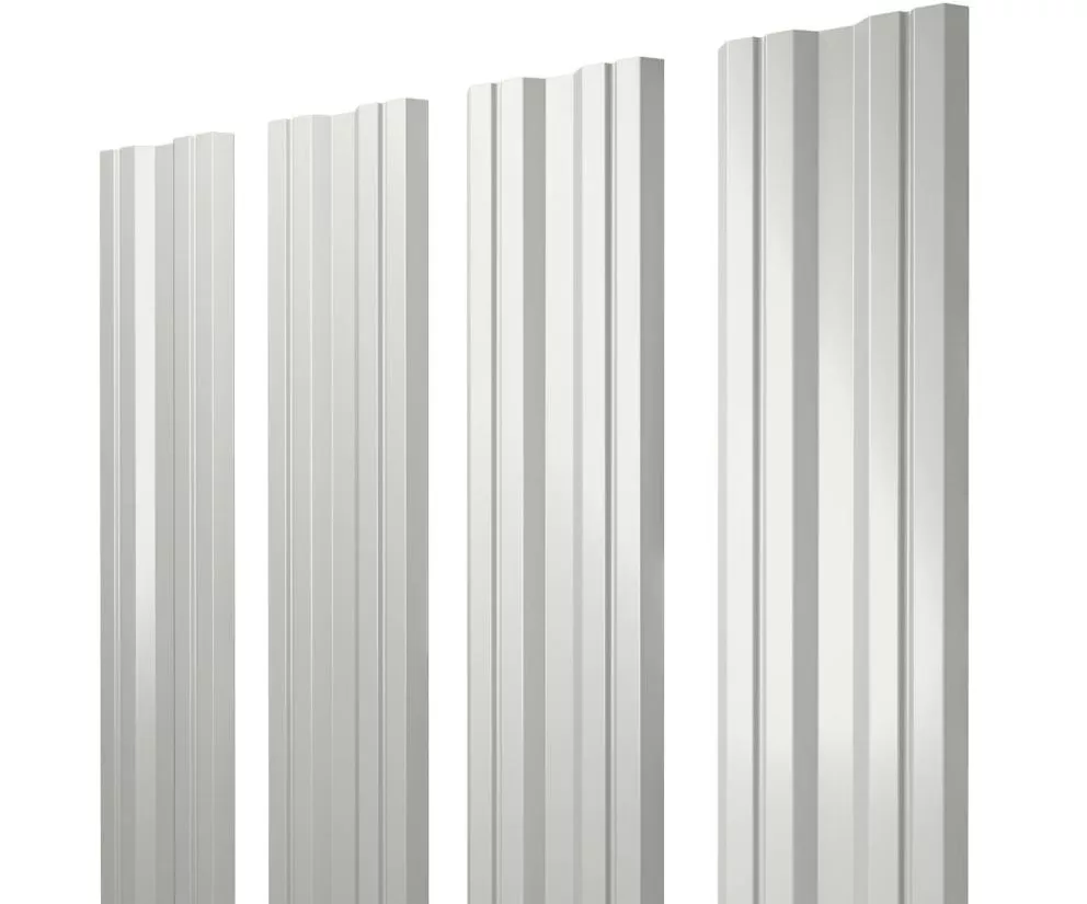 Штакетник Twin с прямым резом 0,5 Satin RAL 9003 сигнальный белый купить в краснодаре