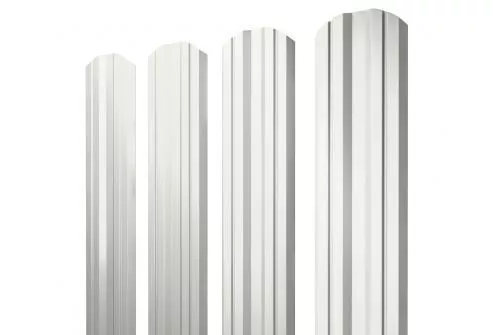 Штакетник Grand Line Twin фигурный 0,45 Drap RAL 9003 Сигнальный белый купить в краснодаре