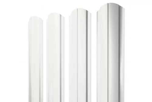 Штакетник Полукруглый Slim фигурный 0,45 PE-Double RAL 9003 сигнальный белый купить в краснодаре